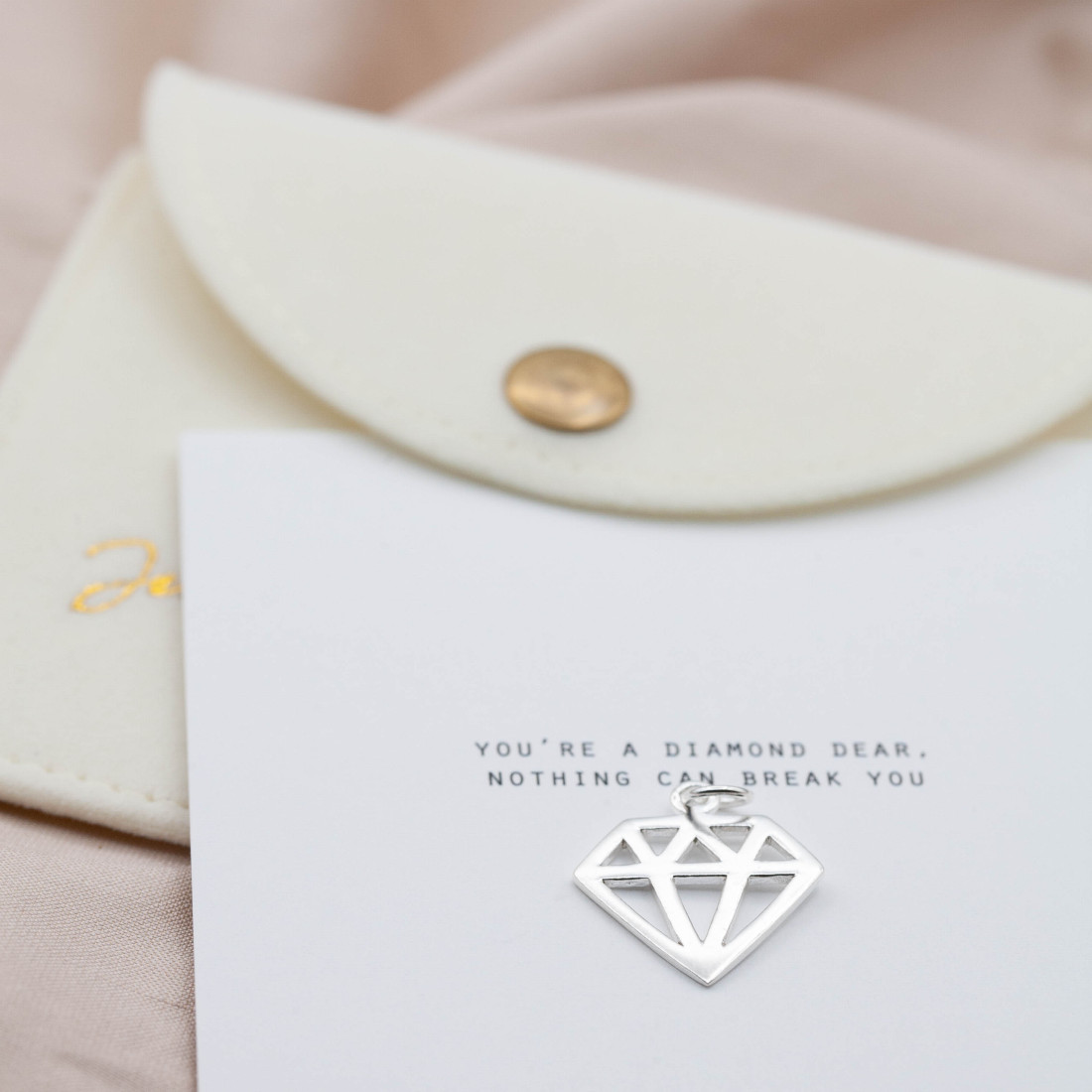 Silver charm  big diamond