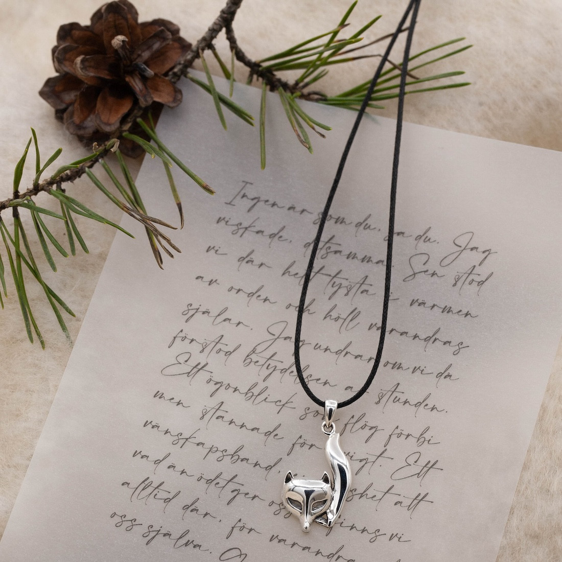 Silver necklace fox "limited edition"