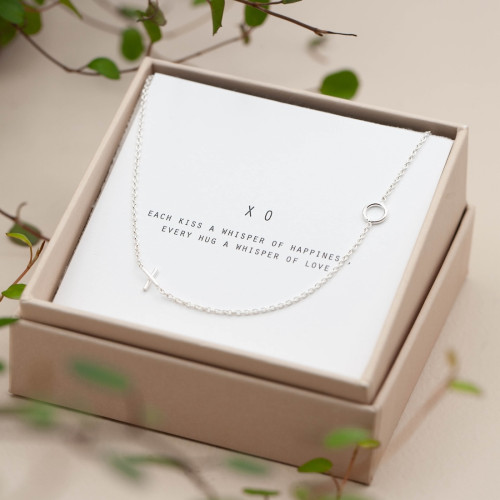 Silverhalsband puss & kram i paket