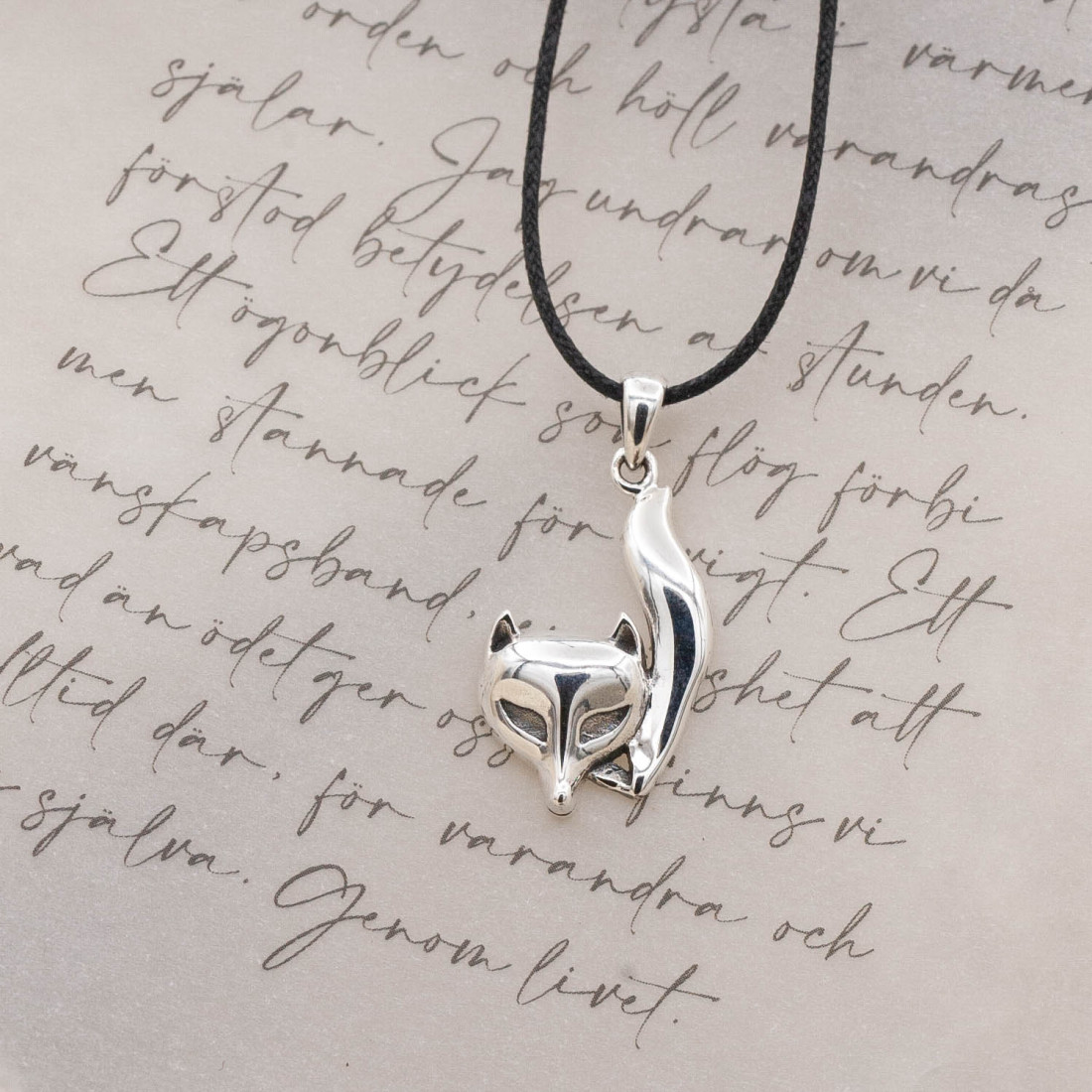 Silver necklace fox "limited edition"