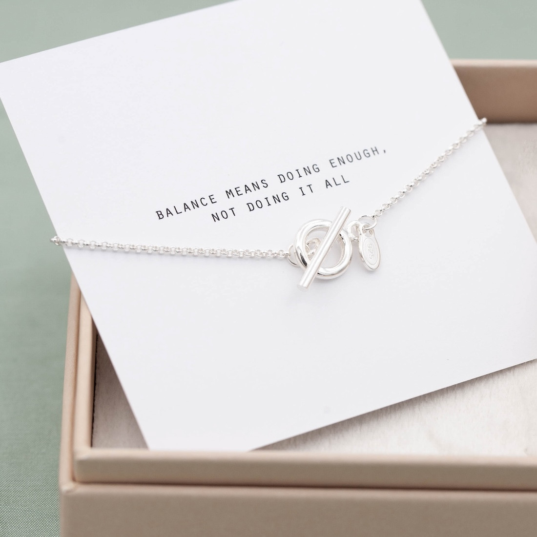Silver bracelet small T-bar