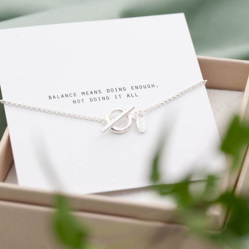 Silver bracelet small T-bar