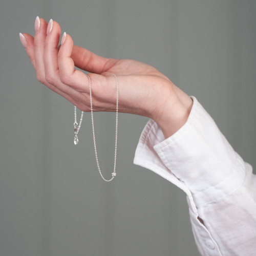 Silverhalsband miniblomma