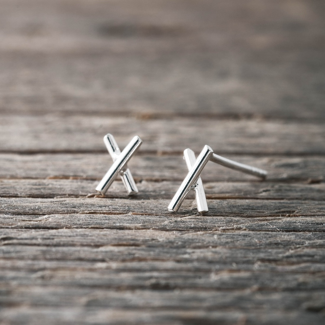 Silver earrings X