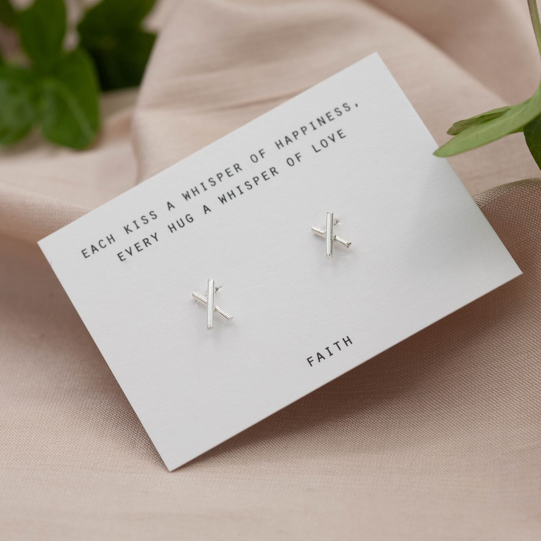 Silver earrings X
