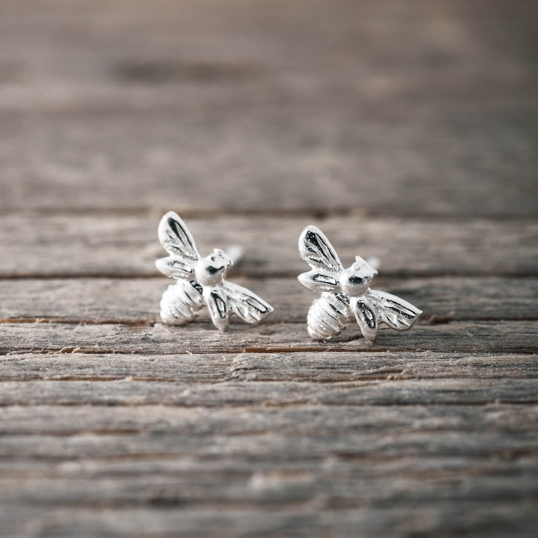 Silver earrings Bee Your Self