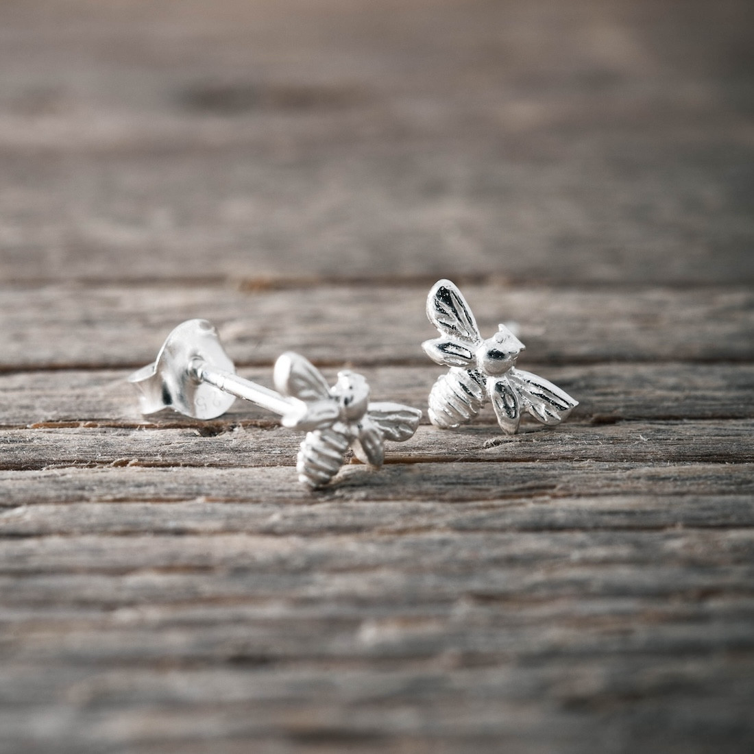Silver earrings Bee Your Self
