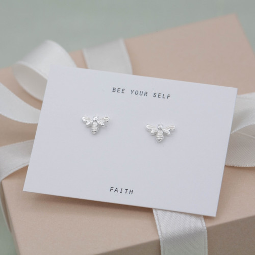 Silver earrings Bee Your Self