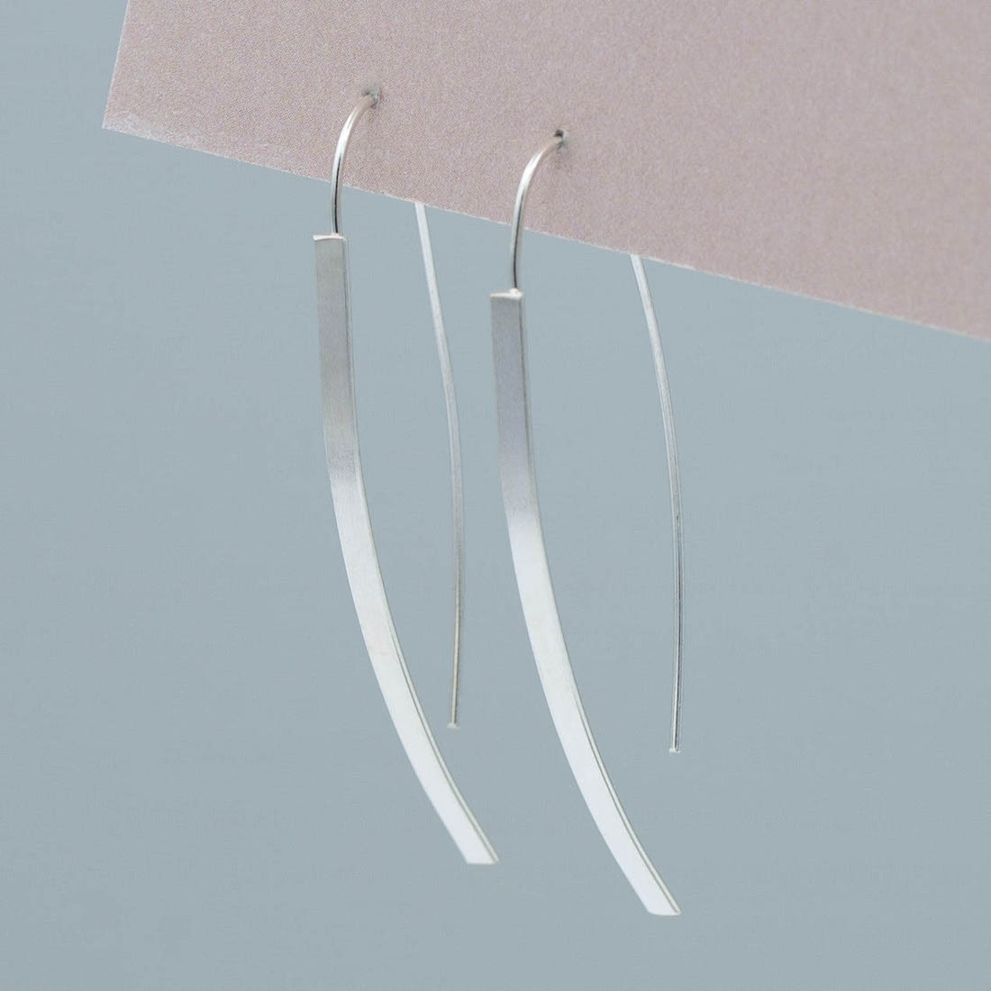 Earring elipse brushed