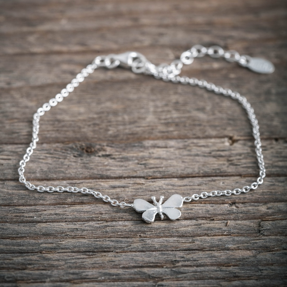 Silver bracelet butterfly