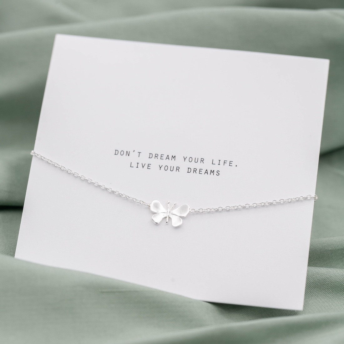 Silver bracelet butterfly