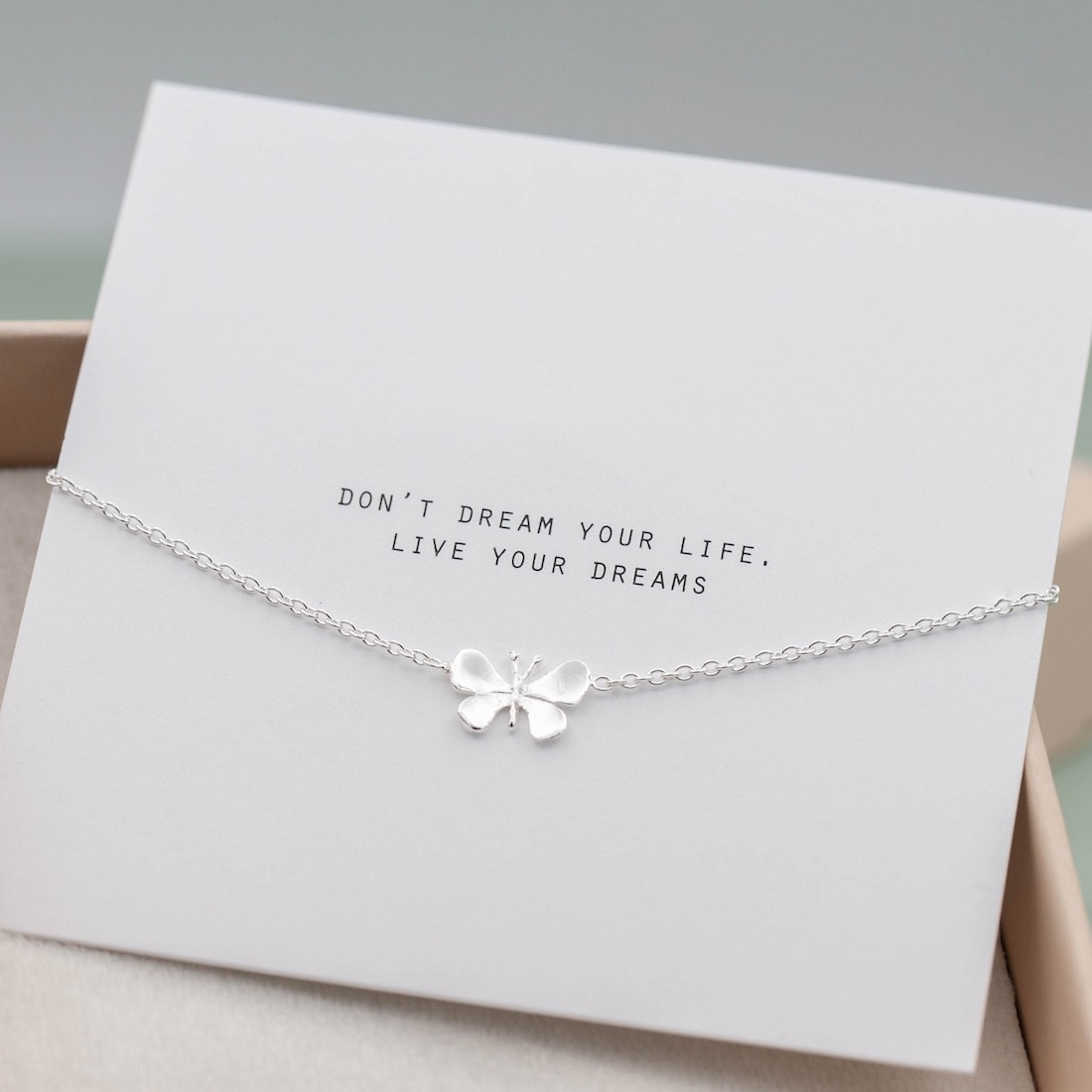 Silver bracelet butterfly