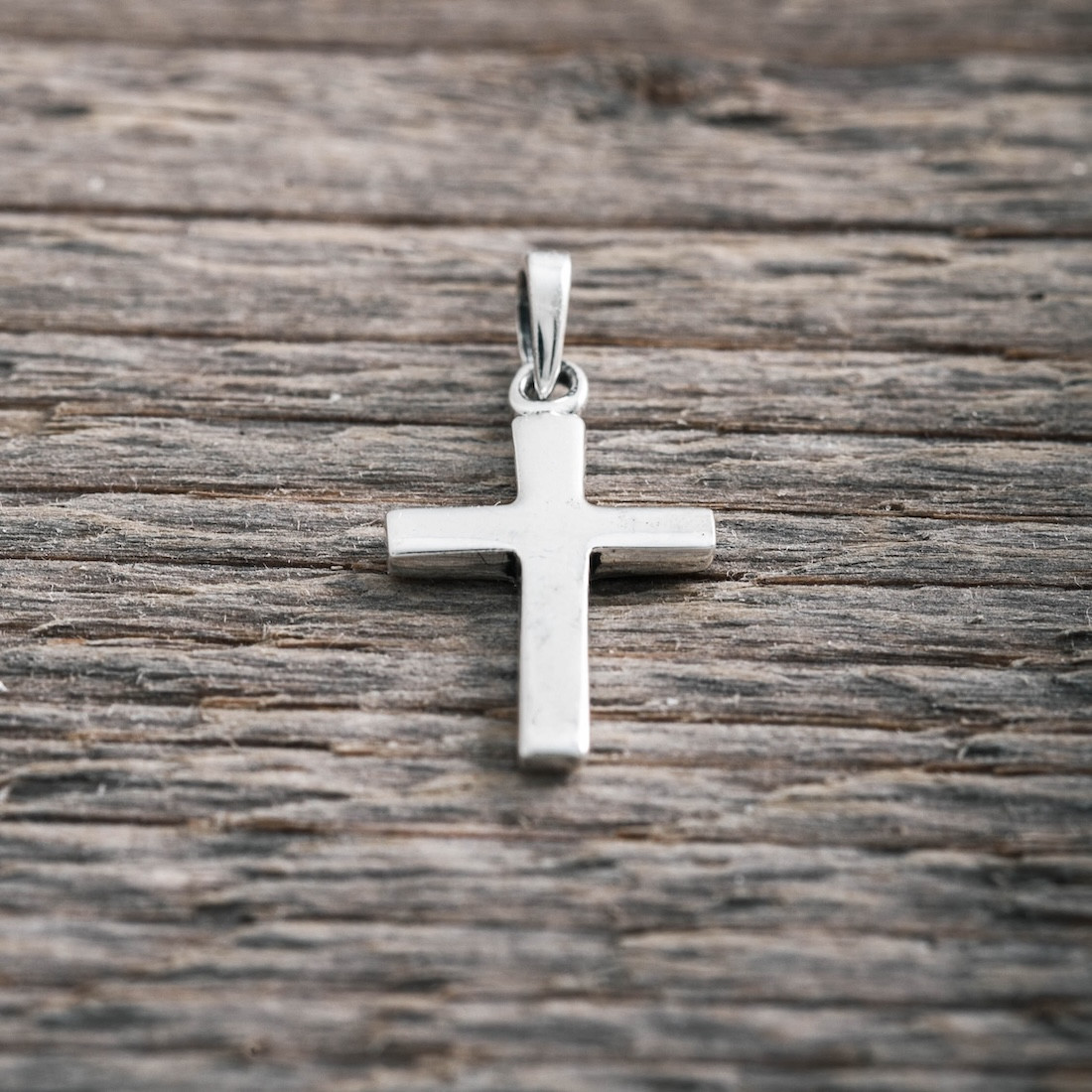 Silver charm  cross