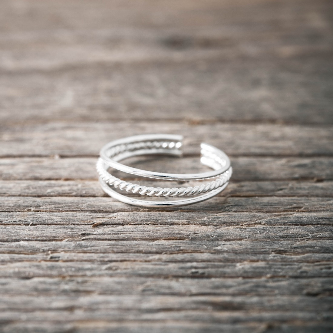 Silverring fingertopp 3 i 1