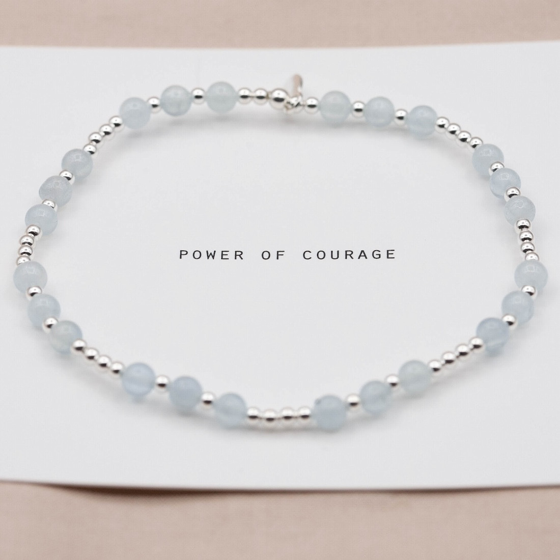 Silver bracelet Aquamarine