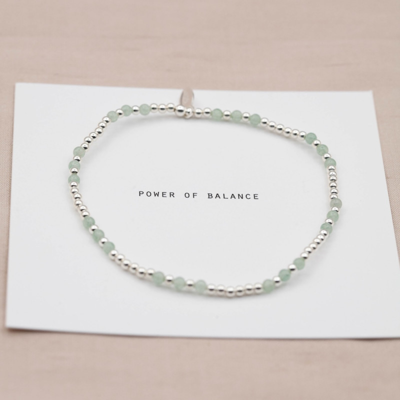 Silverarmband Jade