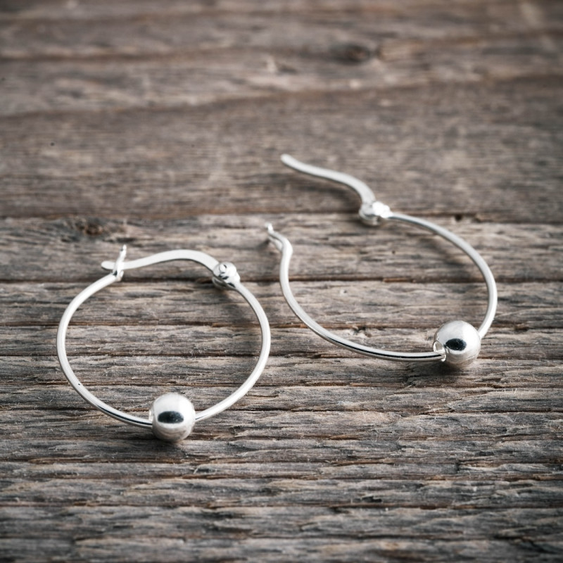 Silverhoops m 5mm kula