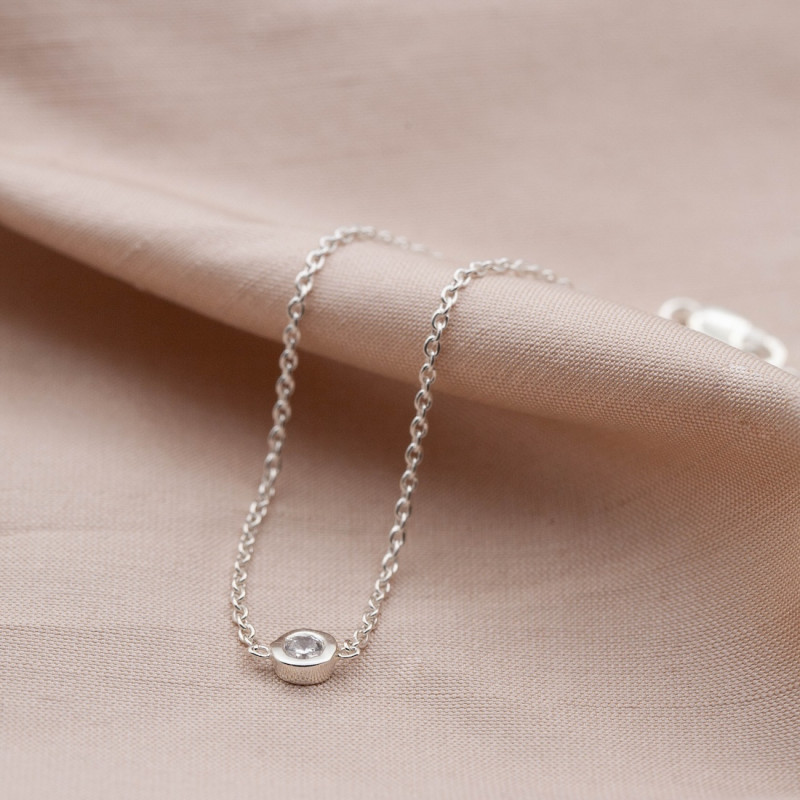 Silver bracelet c/z stone - OUTLET