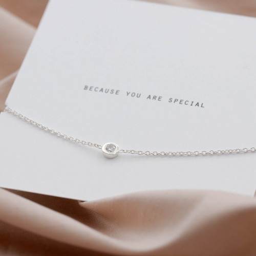 Silver bracelet c/z stone - OUTLET