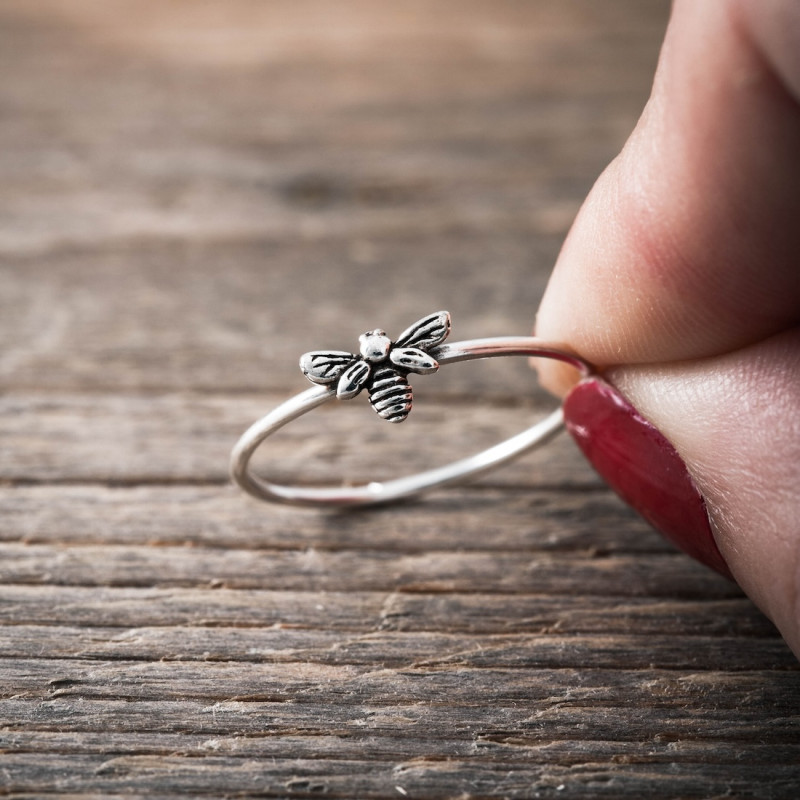 Silver ring Bee Your Self - outlet