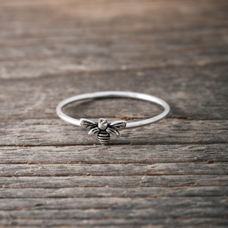 Silver ring Bee Your Self - outlet