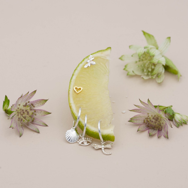 Gold earrings mini heart