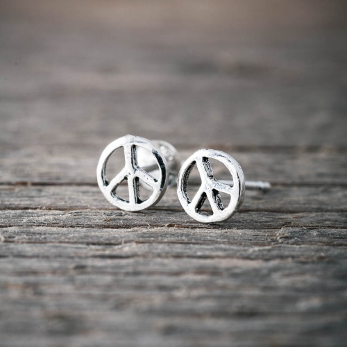 Silverörhänge peace litet