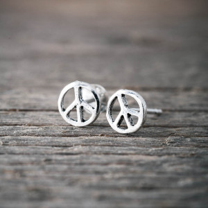 Silverörhänge peace litet