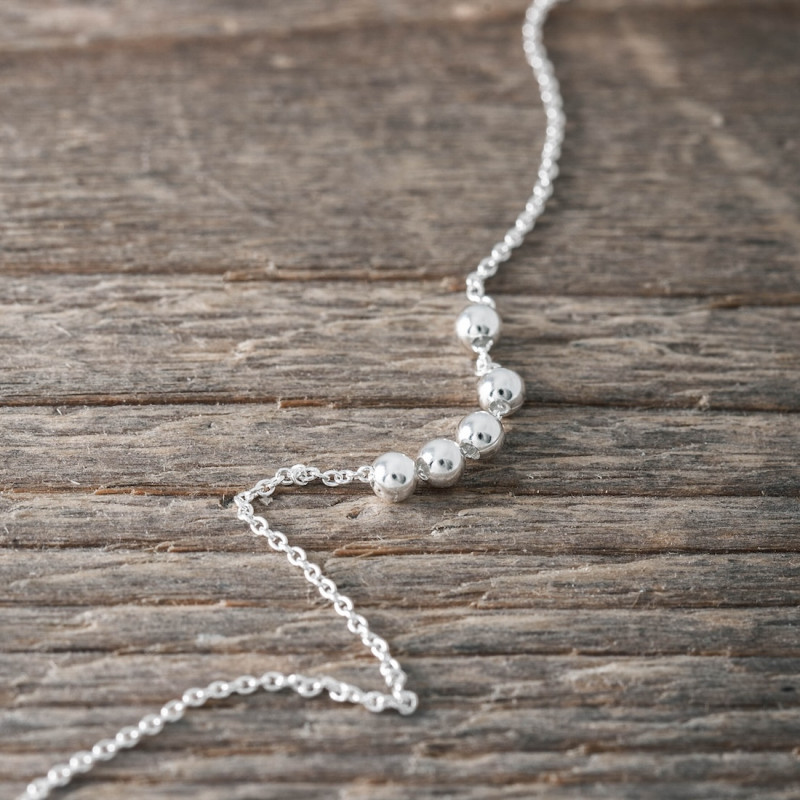 Silver Bracelet - Movable silver beads