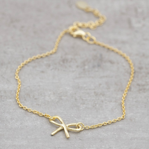 Gold bracelet small bow