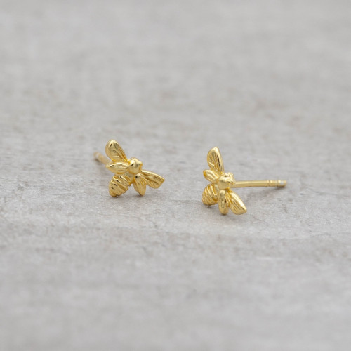 Gold earrings Bee Your Self