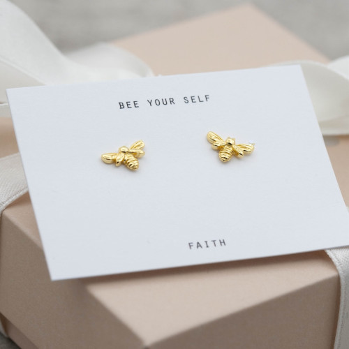 Gold earrings Bee Your Self