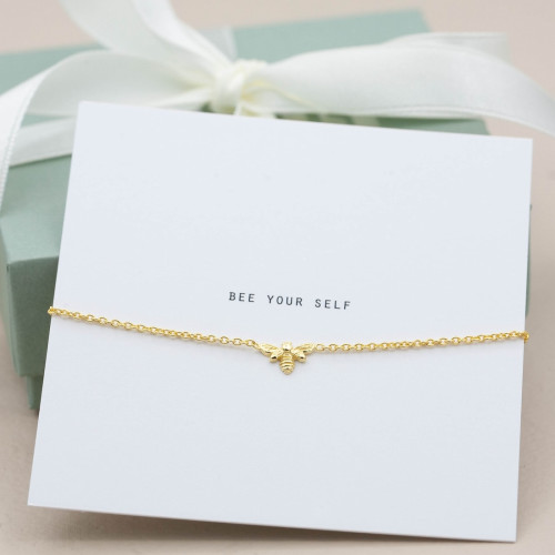 Gold bracelet bee your self