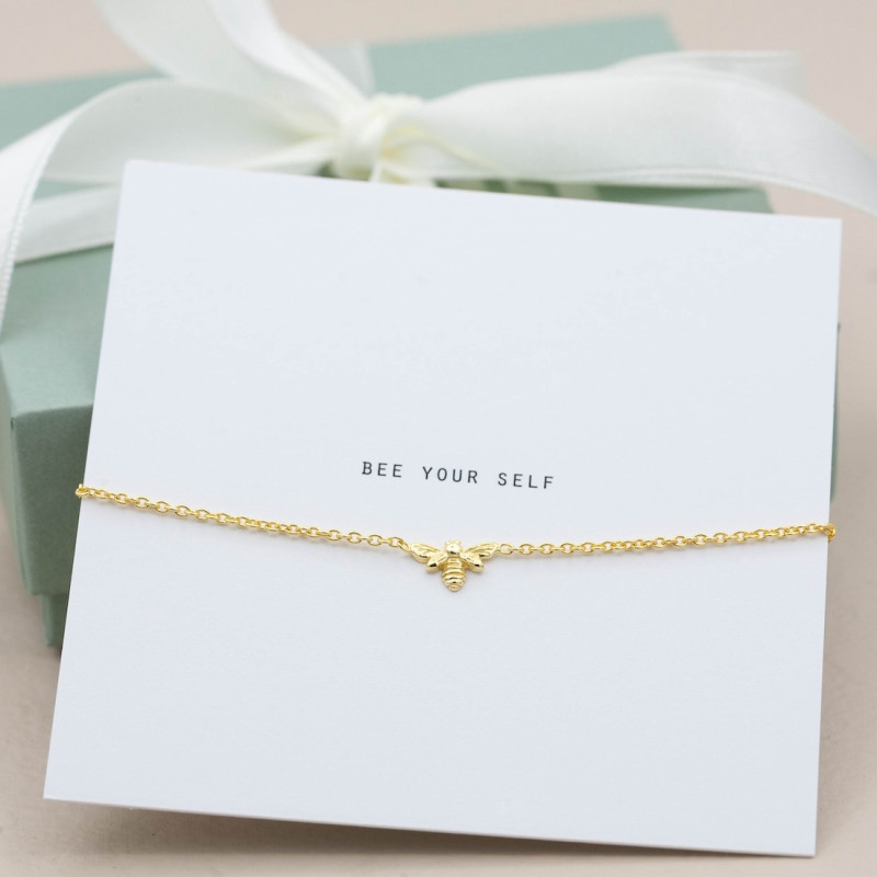 Gold bracelet bee your self
