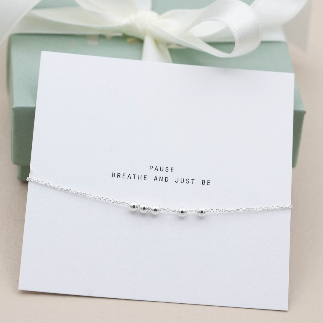 Silver Bracelet - Movable silver beads