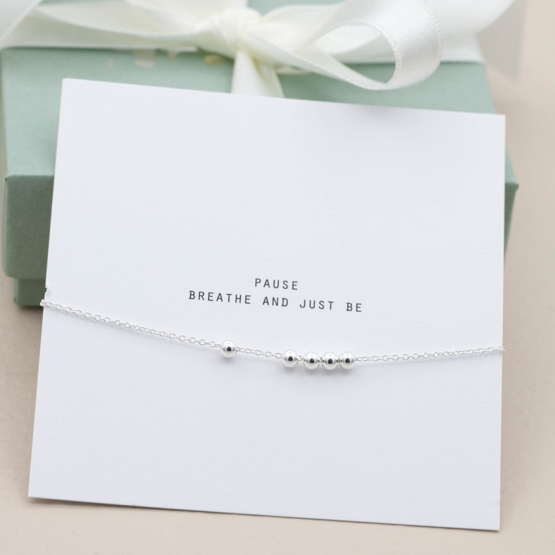 Silver Bracelet - Movable silver beads