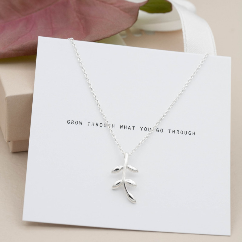 Silver Necklace – Tree of Life Leaf