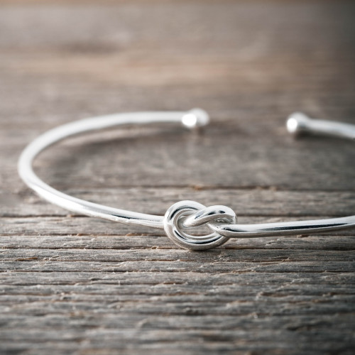 Silver Bangle -Love knot