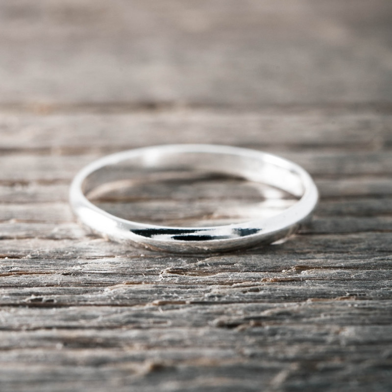 Silver ring thin 2mm