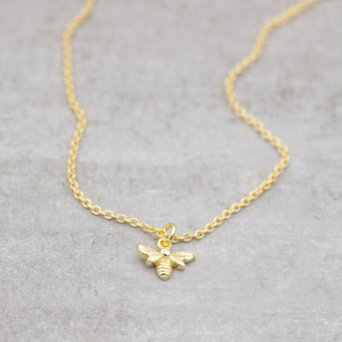 Gold necklace bee your self