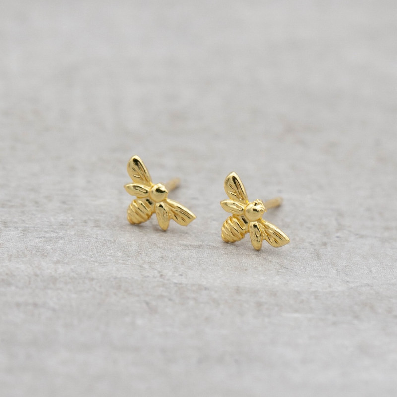Gold earrings Bee Your Self