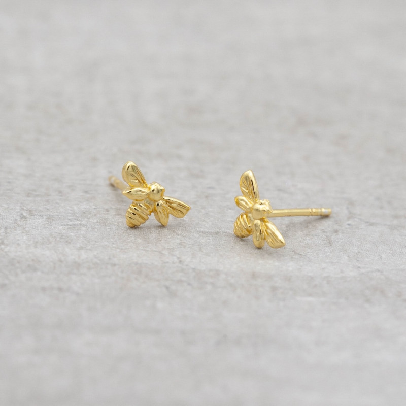 Gold earrings Bee Your Self