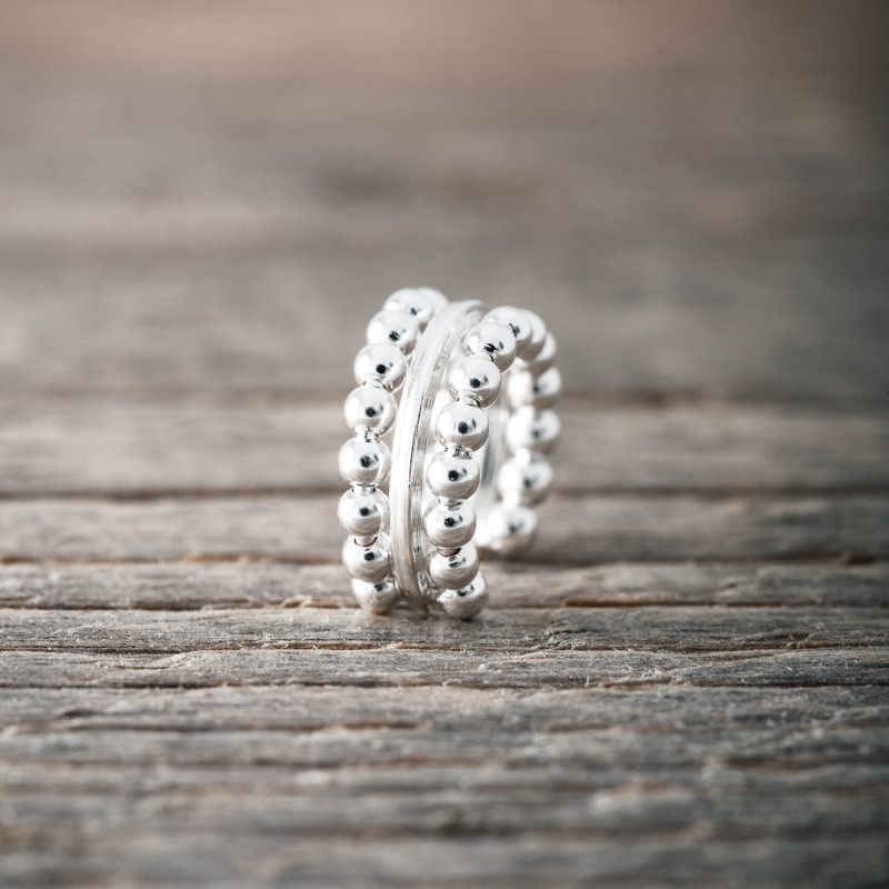 Silverörhänge ear cuff 3 i 1