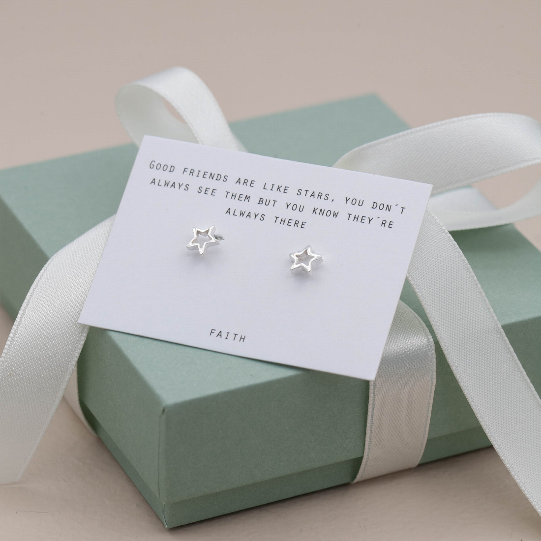 Silverörhängen Liten konturstjärna