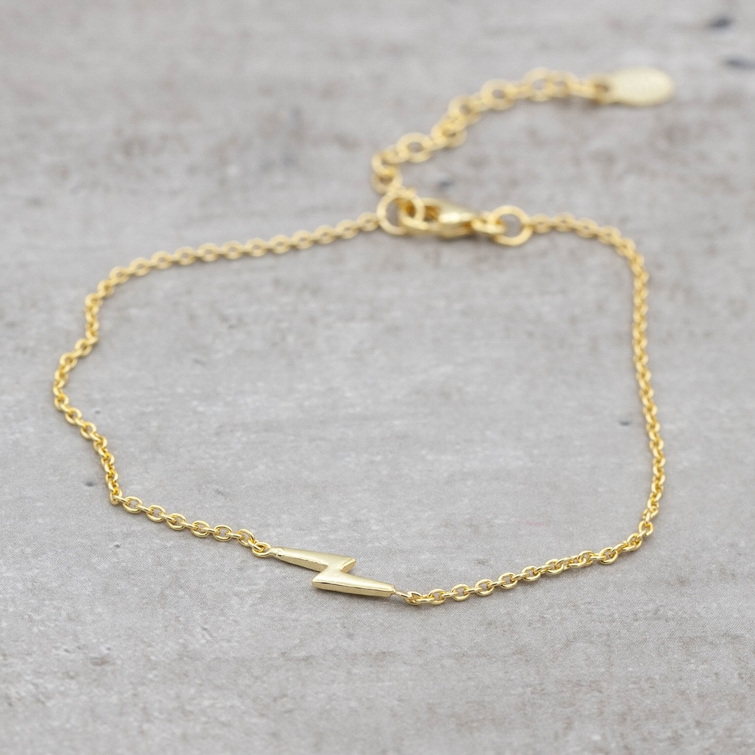 Gold bracelet lightning bolt