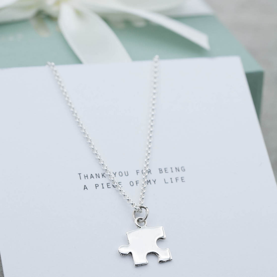 Silverhalsband pusselbit