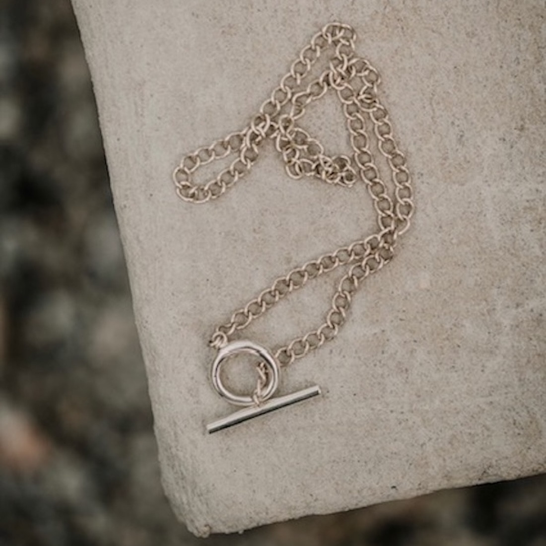 Silverhalsband T-bar