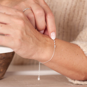 Silverarmband Rörliga kulor - modell