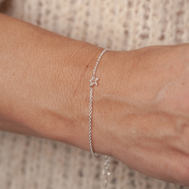 Silverarmband Liten konturstjärna