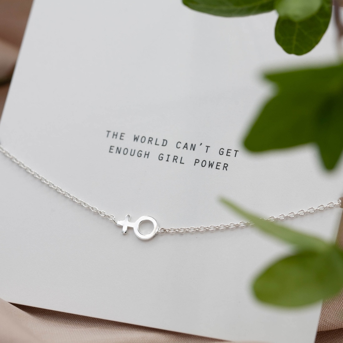 Silver bracelet small female sign